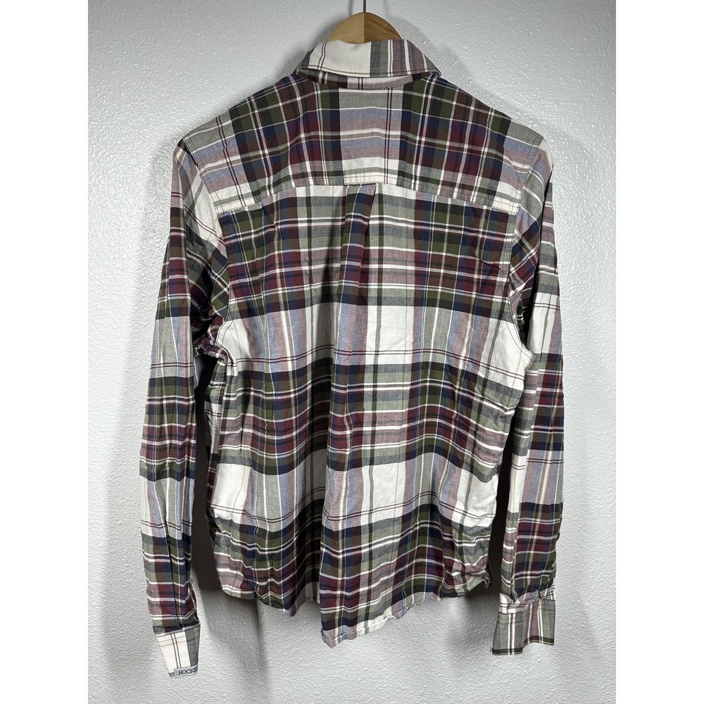 Rockies Jeanswear Shirt Mens Large Multi Plaid Button Down Cotton Long Sleeve - Picture 2 of 6